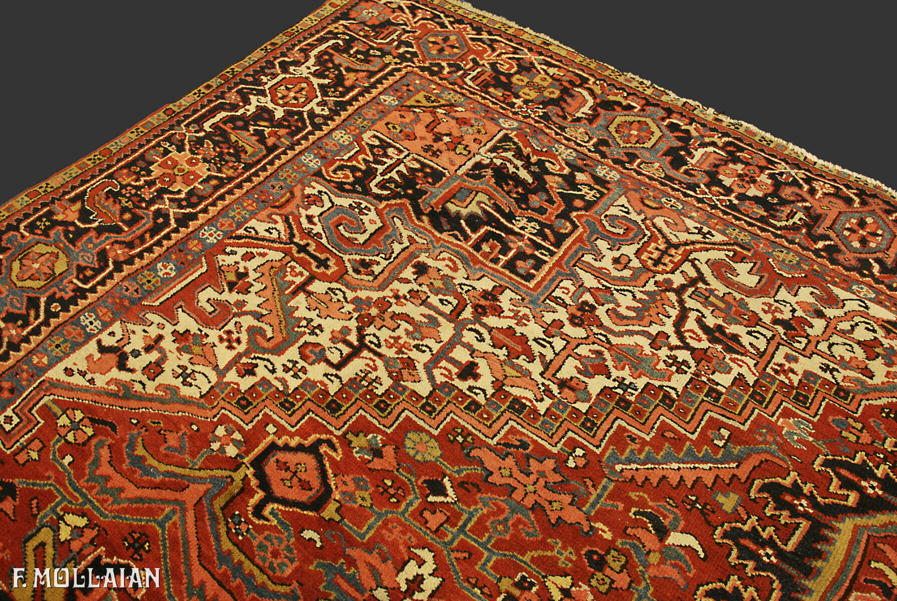 Antique Persian Heriz Garage Carpet n°:12586546